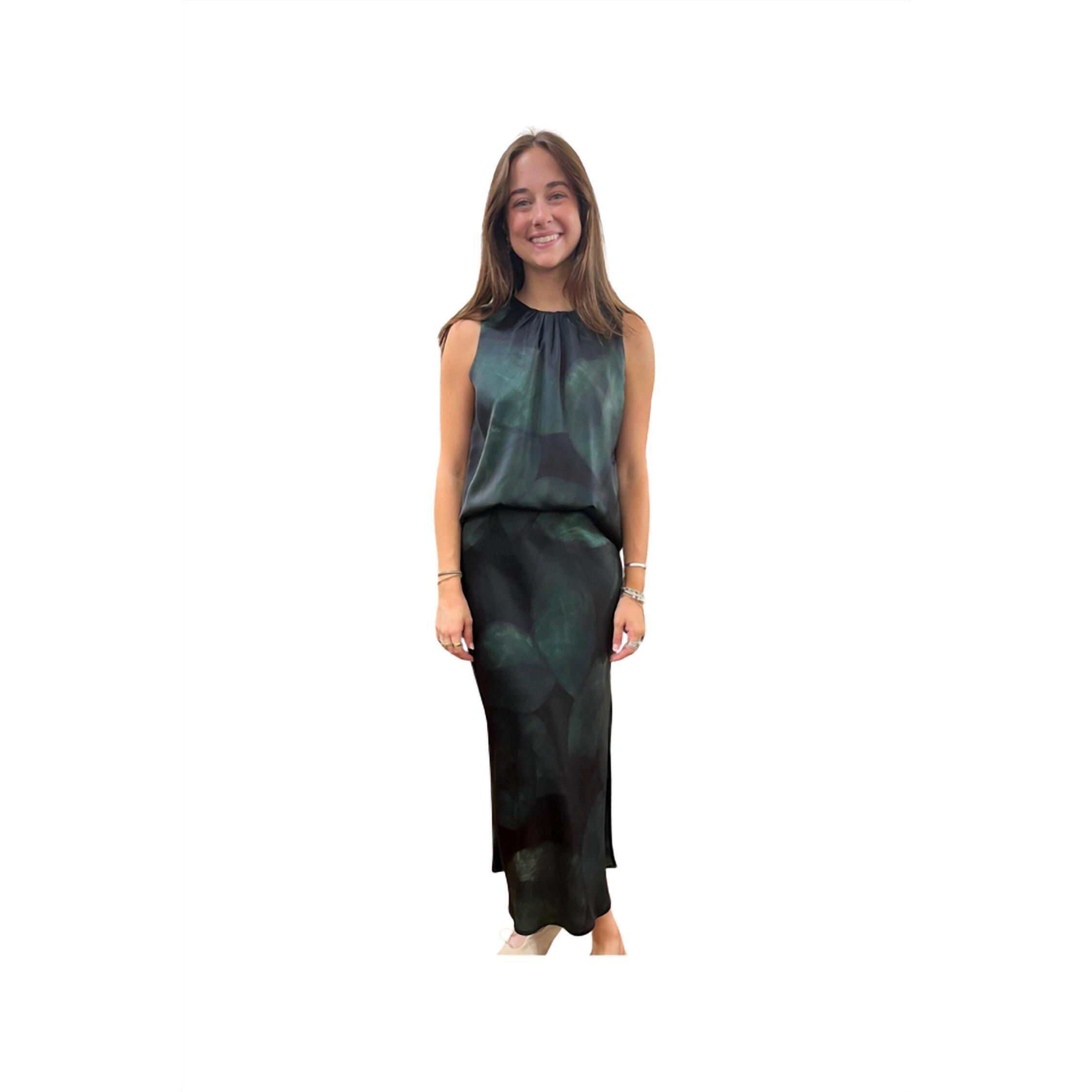 New Willa Story Bailey Maxi Skirt In Emerald